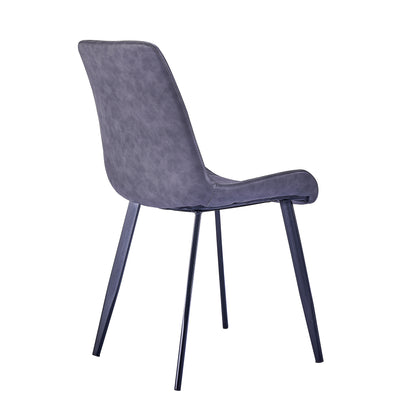Criterion Mendy Dining Chair 840mm PU Seat, Carbon Steel Frame Grey