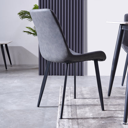 Criterion Mendy Dining Chair 840mm PU Seat, Carbon Steel Frame Grey
