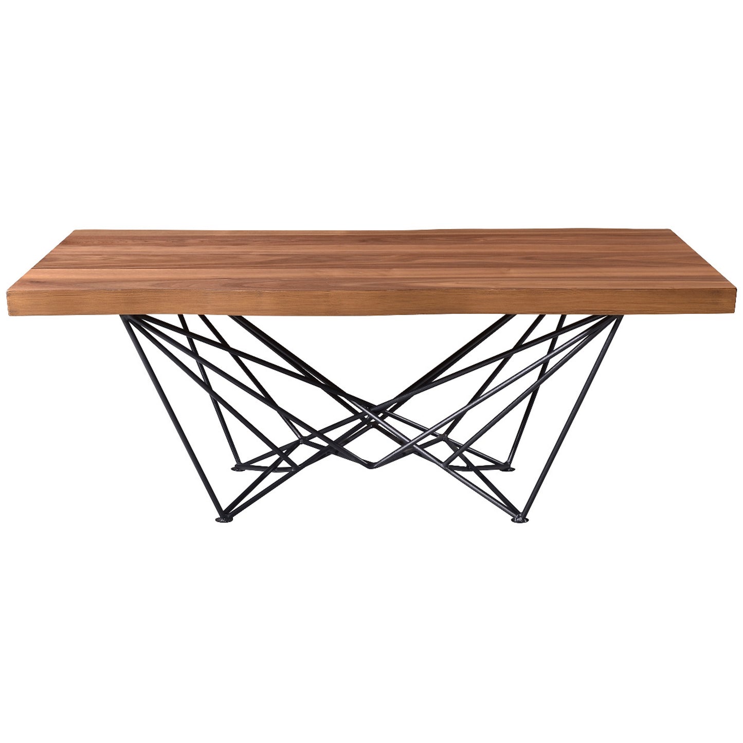 Criterion Onslow Coffee Table 1200mm Semi-Assembled, Powder Coated Steel Legs Natural Walnut