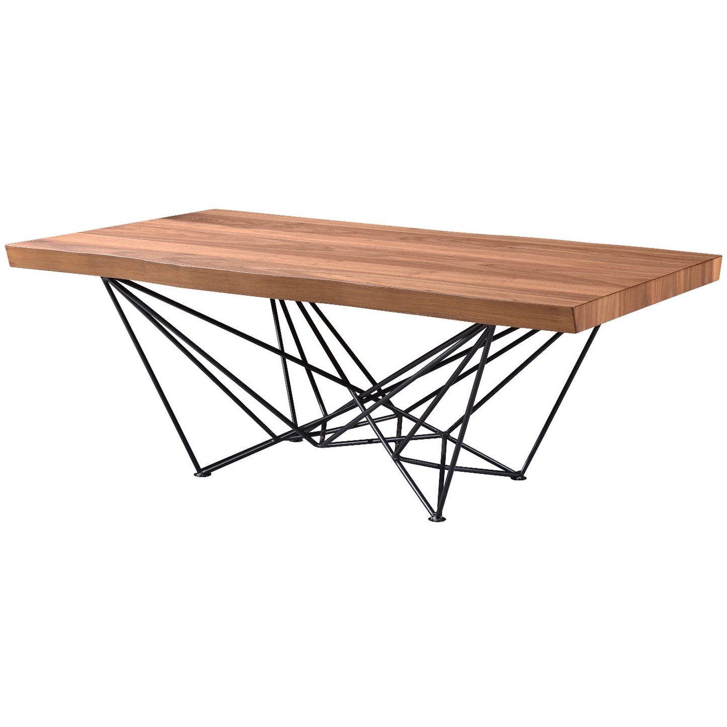 Criterion Onslow Coffee Table 1200mm Semi-Assembled, Powder Coated Steel Legs Natural Walnut