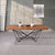 Criterion Onslow Coffee Table 1200mm Semi-Assembled, Powder Coated Steel Legs Natural Walnut