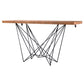 Criterion Onslow Console Table 1500mm Semi-Assembled, Powder Coated Steel Legs Natural Walnut