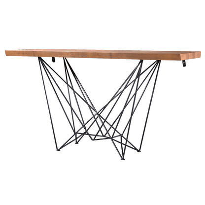 Criterion Onslow Console Table 1500mm Semi-Assembled, Powder Coated Steel Legs Natural Walnut