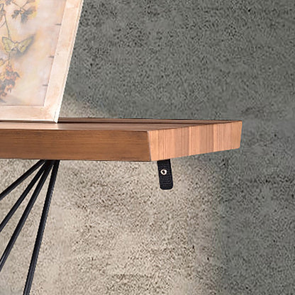 Criterion Onslow Console Table 1500mm Semi-Assembled, Powder Coated Steel Legs Natural Walnut