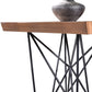 Criterion Onslow End Table 500mm Semi-Assembled, Powder Coated Steel Legs Natural Walnut