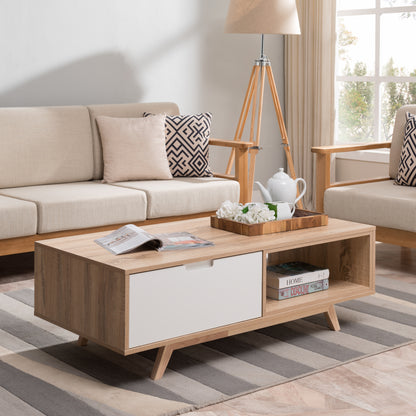 Criterion Tuscany Coffee Table 1200mm Oak White