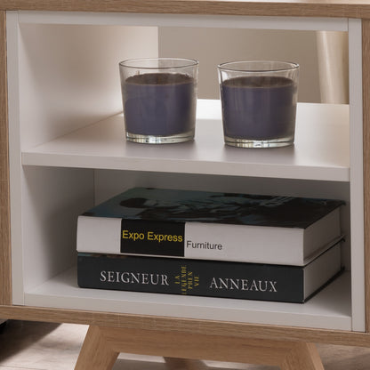 Criterion Tuscany End Table 450mm Oak White