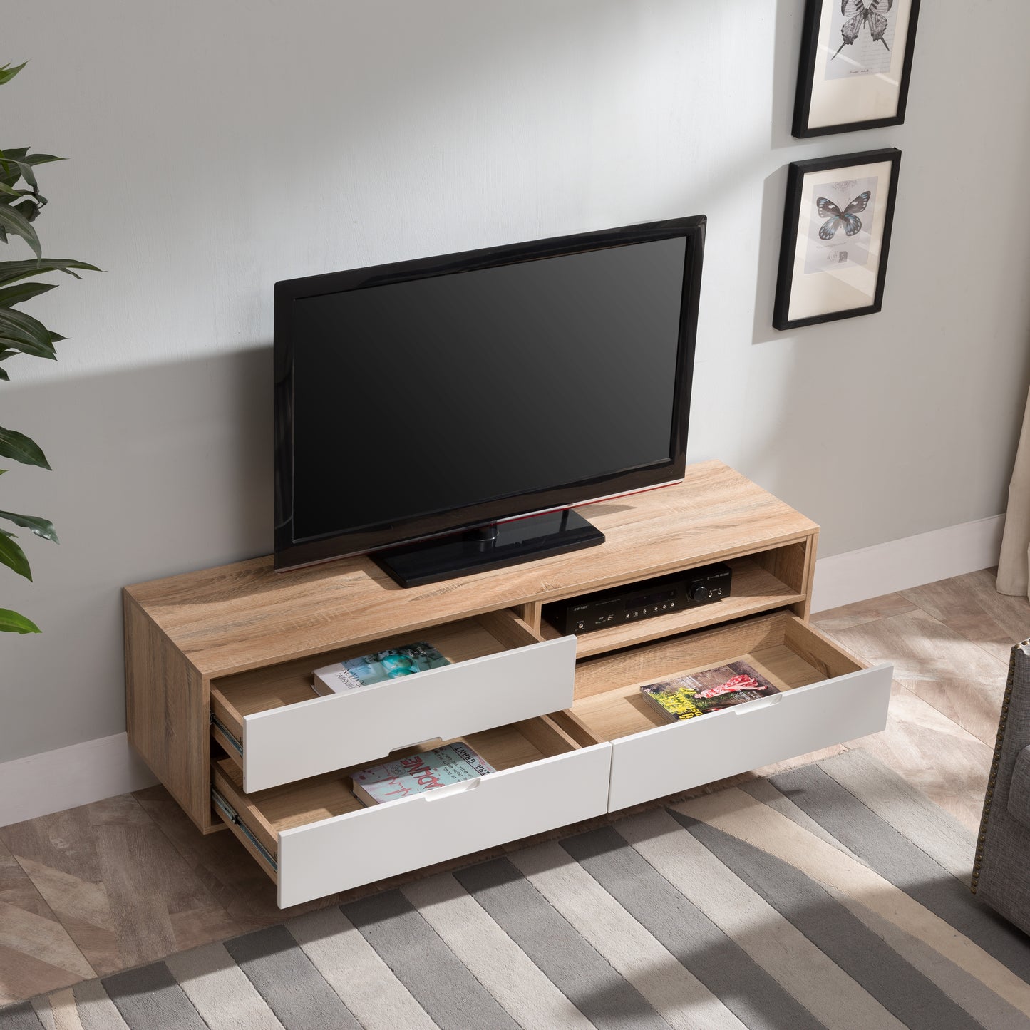 Criterion Tuscany Entertainment Unit 1500mm Oak White