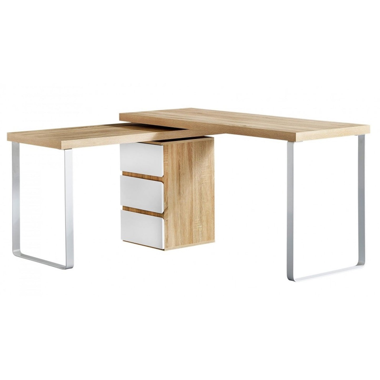 Criterion Vibe Desk Adjustable Return/Desk 1500mm Oak White