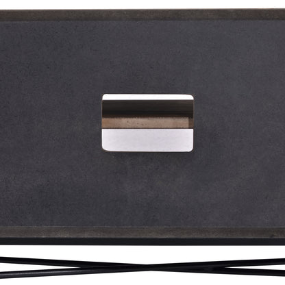 Criterion Albany Entertainment Unit, TV Cabinet 1800mm Semi-Assembled, Powder Coated Steel Legs Dark Ash