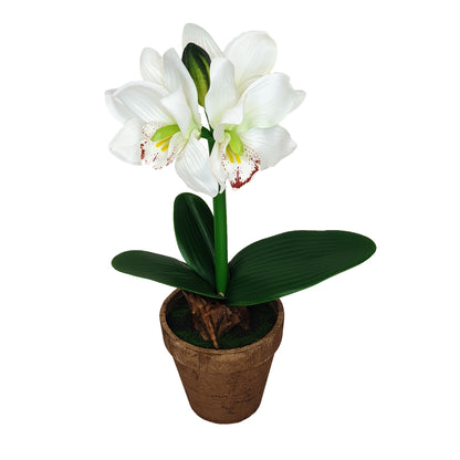Criterion Artificial Potted White Flower 400mm