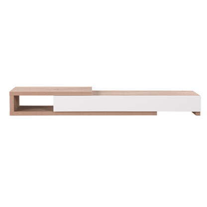 Criterion Durham Extendable TV Unit, Entertainment Cabinet, 190cm Low Line Oak Blank Background Image