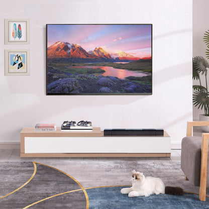 Criterion Durham Extendable TV Unit, Entertainment Cabinet, 190cm Low Line Oak Lifestyle Image