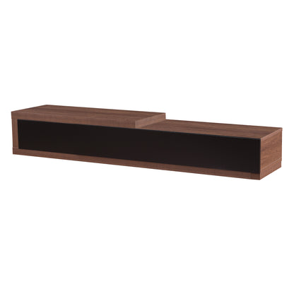 Criterion Durham Extendable TV Unit, Entertainment Cabinet, 190cm Low Line Dark Oak