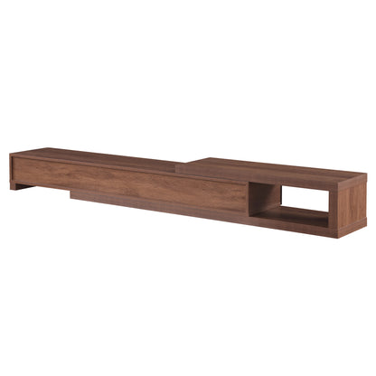Criterion Durham Extendable TV Unit, Entertainment Cabinet, 190cm Low Line Dark Oak