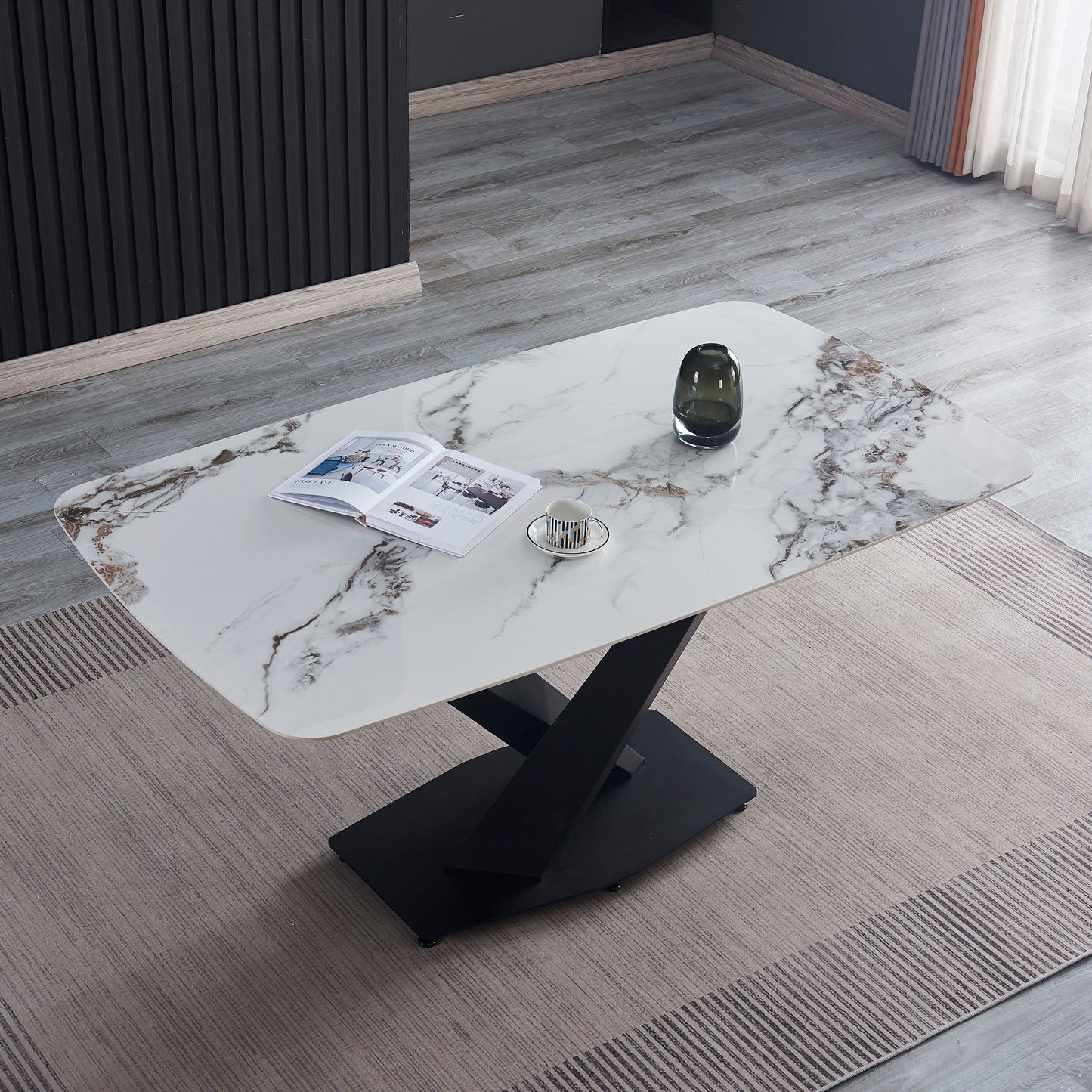 Criterion Element Dining Table 1600mm Brown Grey Sintered Stone