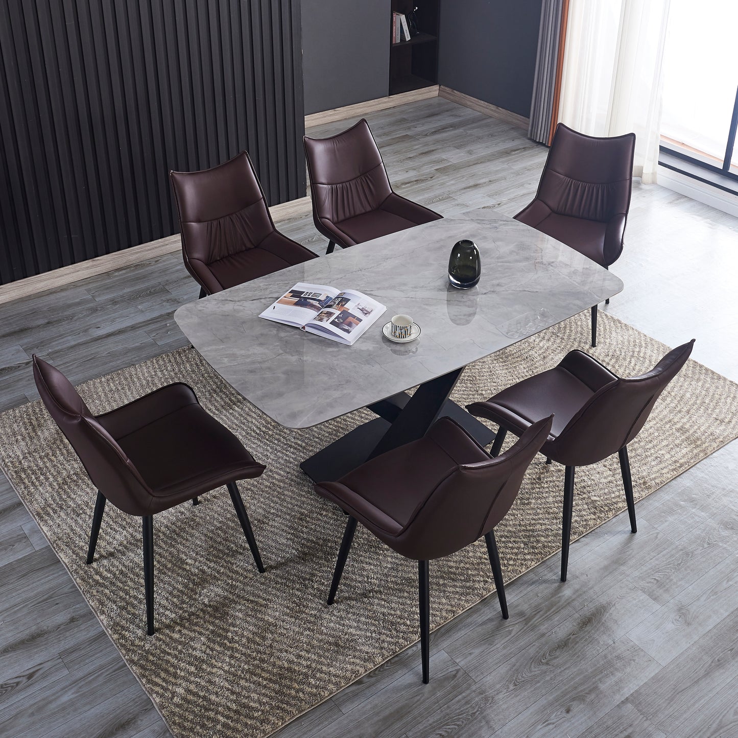 Criterion Element Dining Table 1600mm Light Grey Sintered Stone