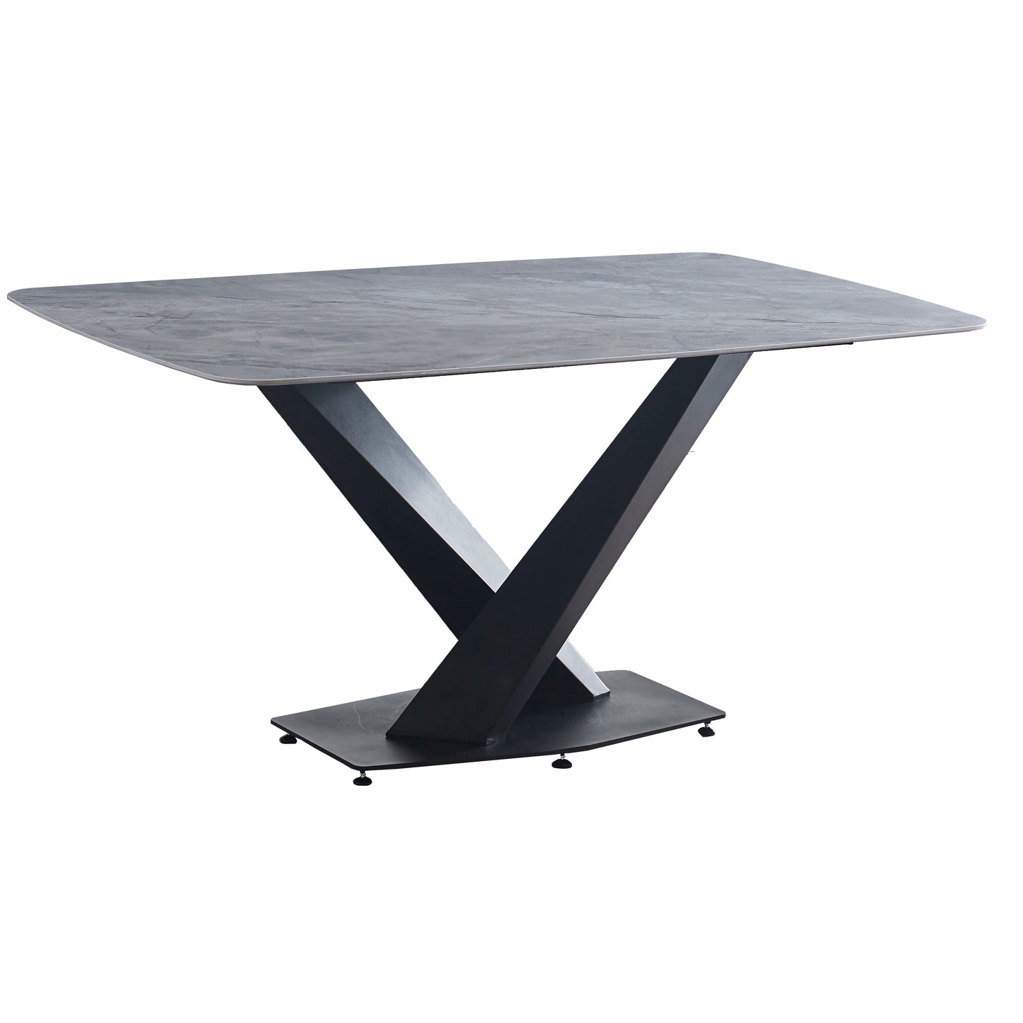 Criterion Element Dining Table 1600mm Light Grey Sintered Stone