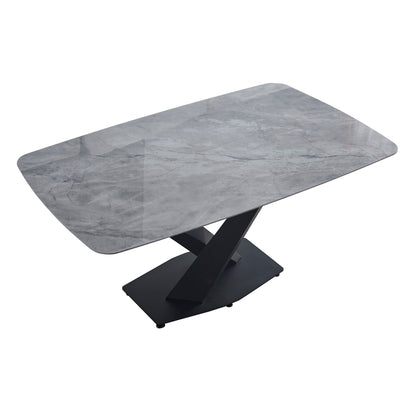 Criterion Element Dining Table 1600mm Light Grey Sintered Stone
