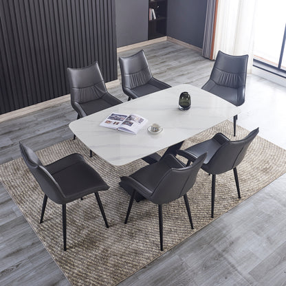 Criterion Element Dining Table 1600mm White Grey Sintered Stone
