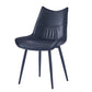 Criterion Jett Dining Chair 830mm PU Leather Cushioned Seat, Carbon Steel Frame Black