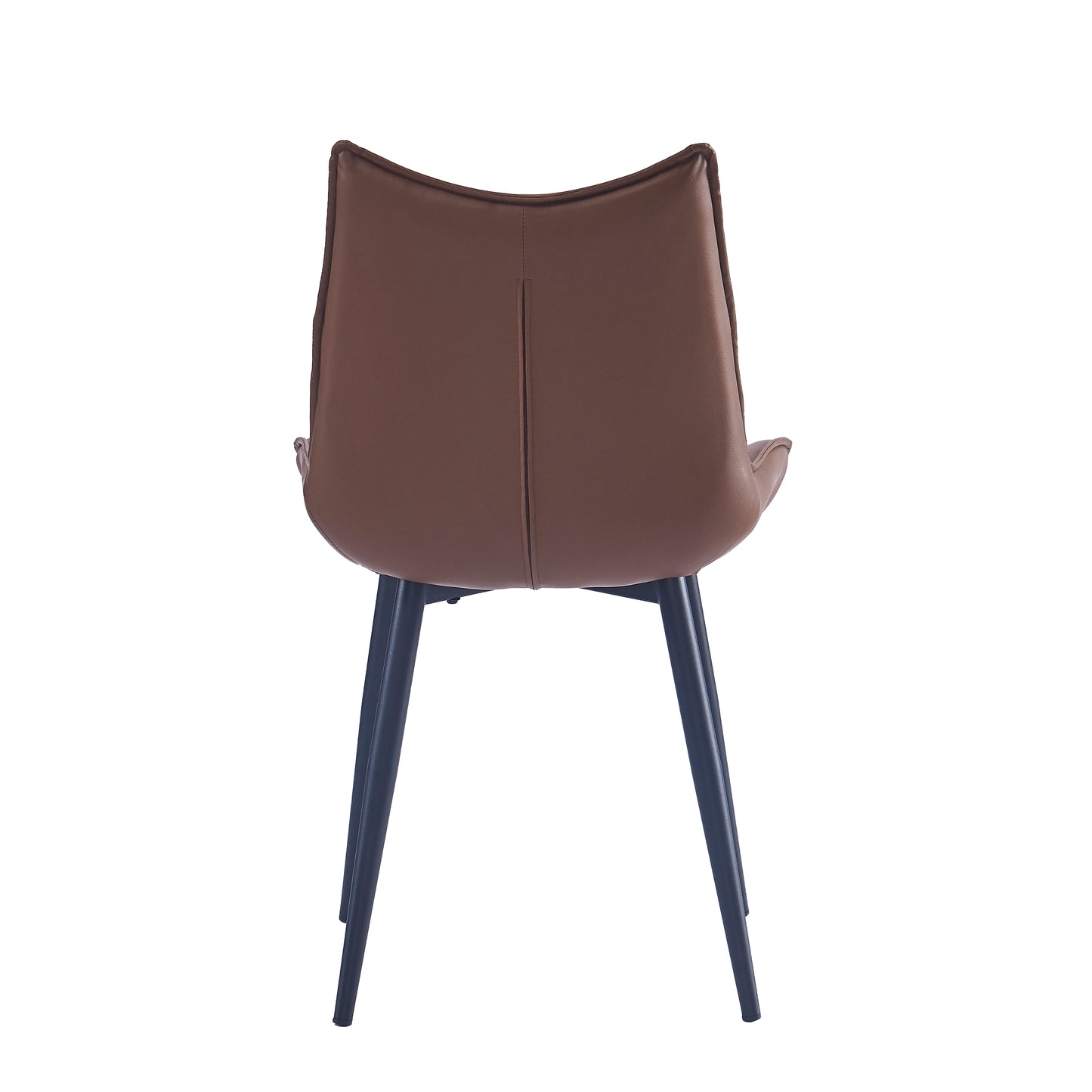 Criterion Jett Dining Chair 830mm PU Leather Cushioned Seat, Carbon Steel Frame Coffee
