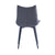 Criterion Jett Dining Chair 830mm PU Leather Cushioned Seat, Carbon Steel Frame Grey