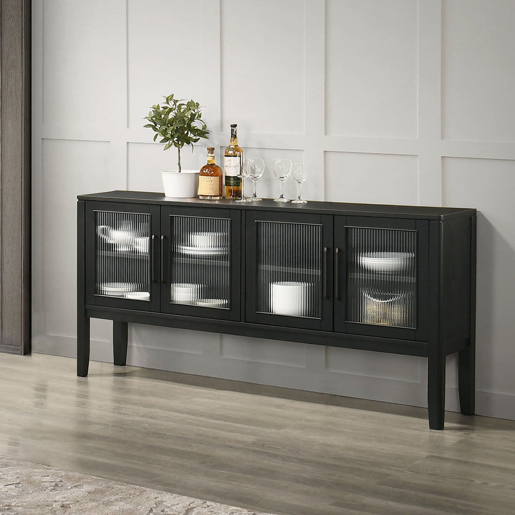 Criterion Kennedy Buffet, Side Board 1800mm Semi-Assembled Stained Oak Veneer