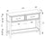 Criterion Kennedy Console Table 1200mm Semi-Assembled Stained Oak Veneer