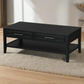 Criterion Kennedy Coffee Table 1200mm Semi-Assembled Stained Oak Veneer Lifestyle Image