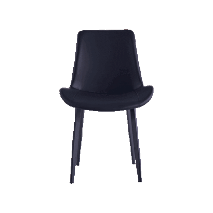 Criterion Mendy Dining Chair 840mm PU Seat, Carbon Steel Frame Black