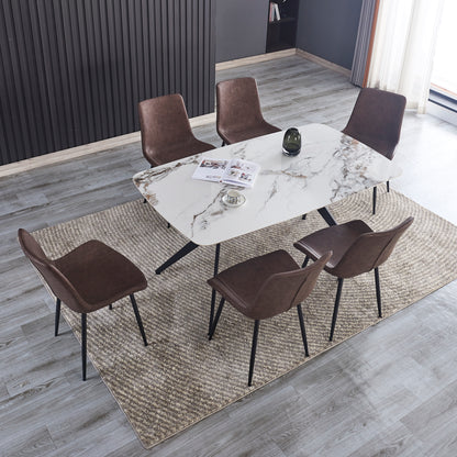 Criterion Phoenix Dining Table 1600mm Brown Grey Sintered Stone