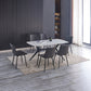 Criterion Phoenix Dining Table 1600mm White Grey Sintered Stone