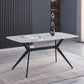 Criterion Phoenix Dining Table 1600mm White Grey Sintered Stone