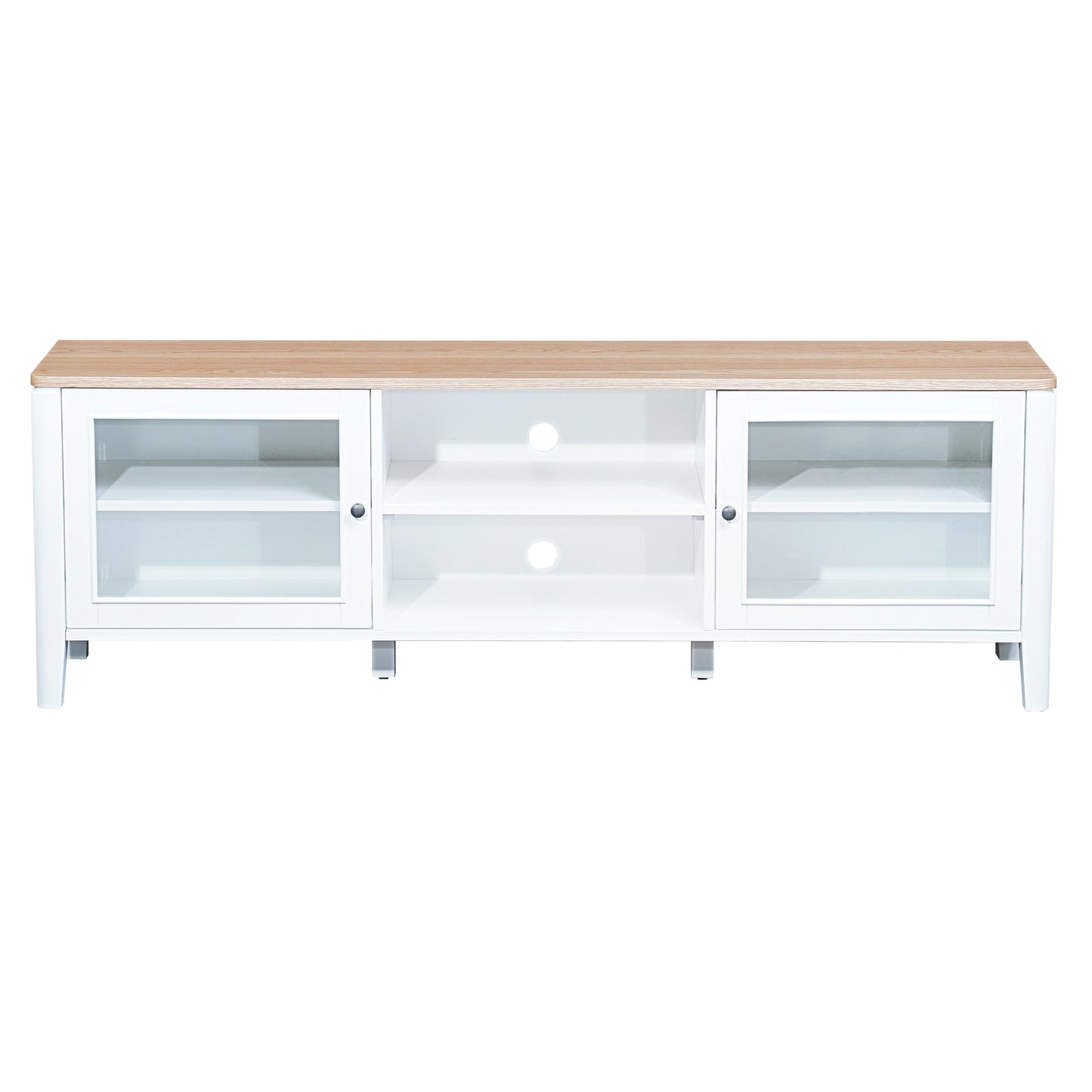 Criterion Sorrento Entertainment Unit 1800mm Semi Assembled White Oak Veneer