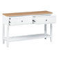 Criterion Sorrento Console Table 1200mm Semi-Assembled White Oak Veneer