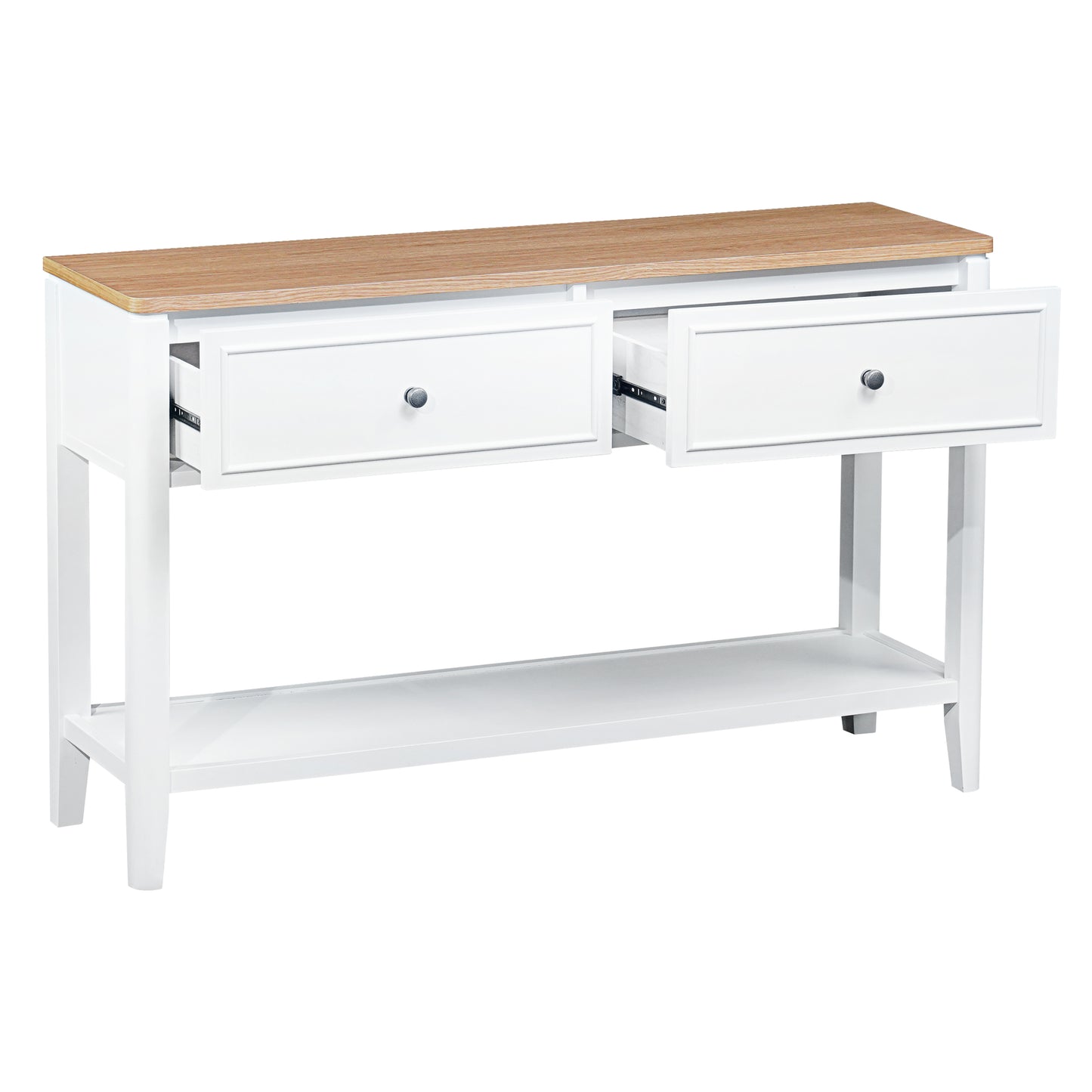 Criterion Sorrento Console Table 1200mm Semi-Assembled White Oak Veneer