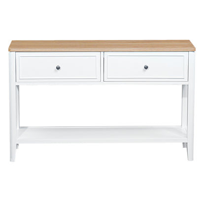 Criterion Sorrento Console Table 1200mm Semi-Assembled White Oak Veneer