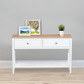 Criterion Sorrento Console Table 1200mm Semi-Assembled White Oak Veneer