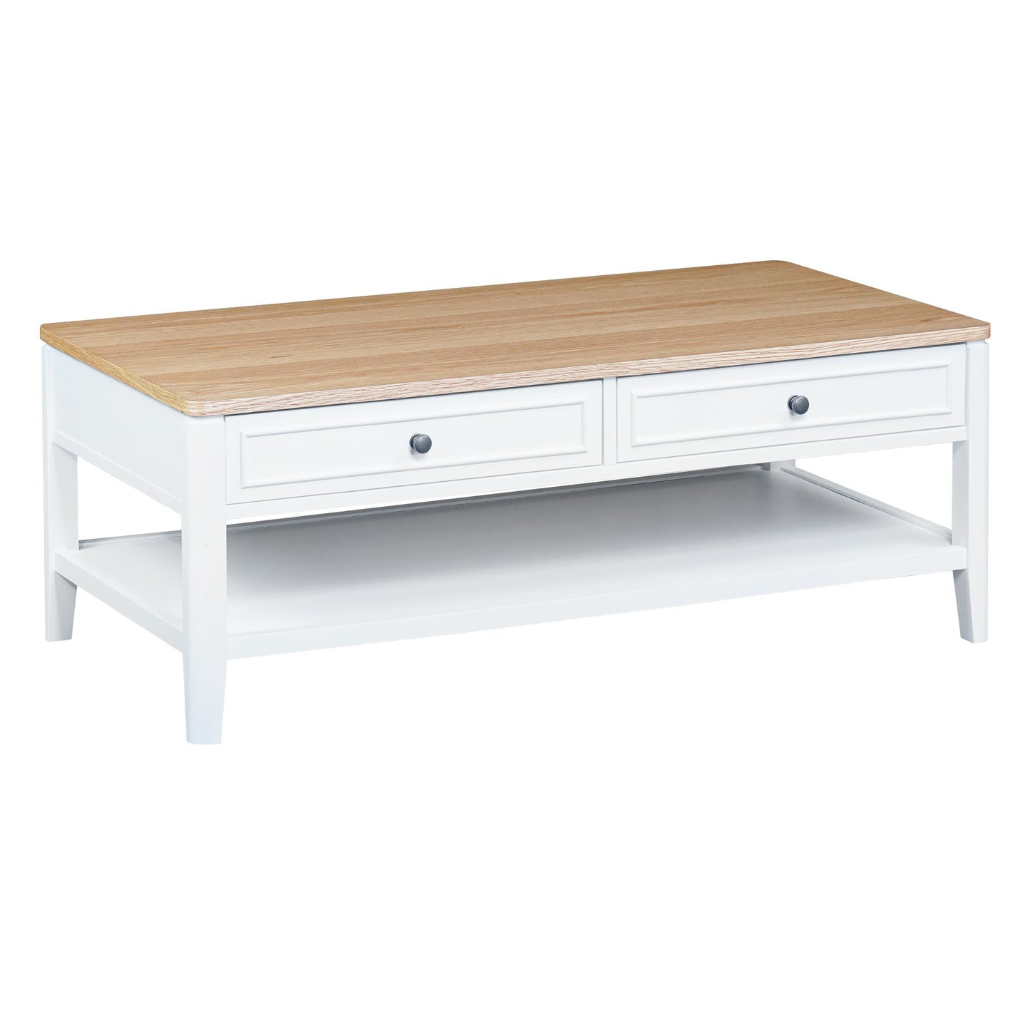 Criterion Sorrento Coffee Table 1200mm Semi-Assembled White Oak Veneer