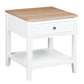 Criterion Sorrento End Table 550mm Semi-Assembled White Oak Veneer