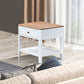 Criterion Sorrento End Table 550mm Semi-Assembled White Oak Veneer