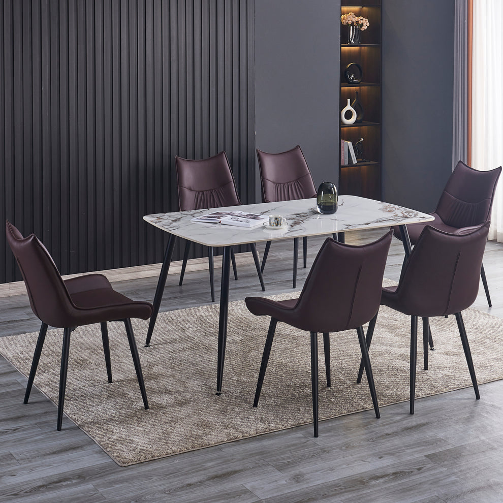 Criterion Tempo Dining Table 1500mm Brown Grey Sintered Stone ...