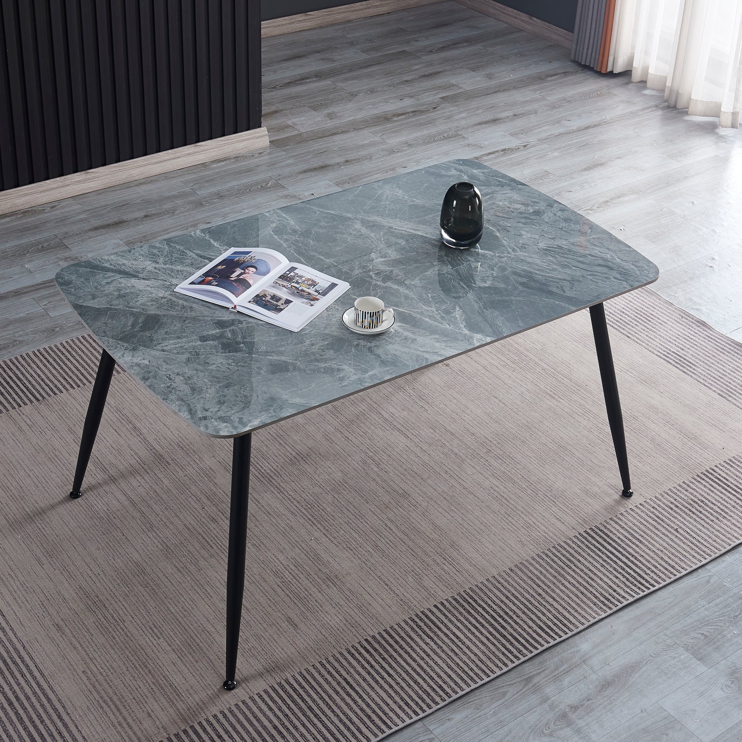 Criterion Tempo Dining Table 1500mm Mid Grey Sintered Stone