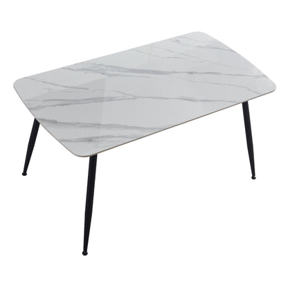 Criterion Tempo Dining Table 1500mm White Grey Sintered Stone