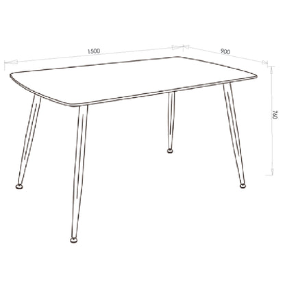 Criterion Tempo Dining Table 1500mm Brown Grey Sintered Stone