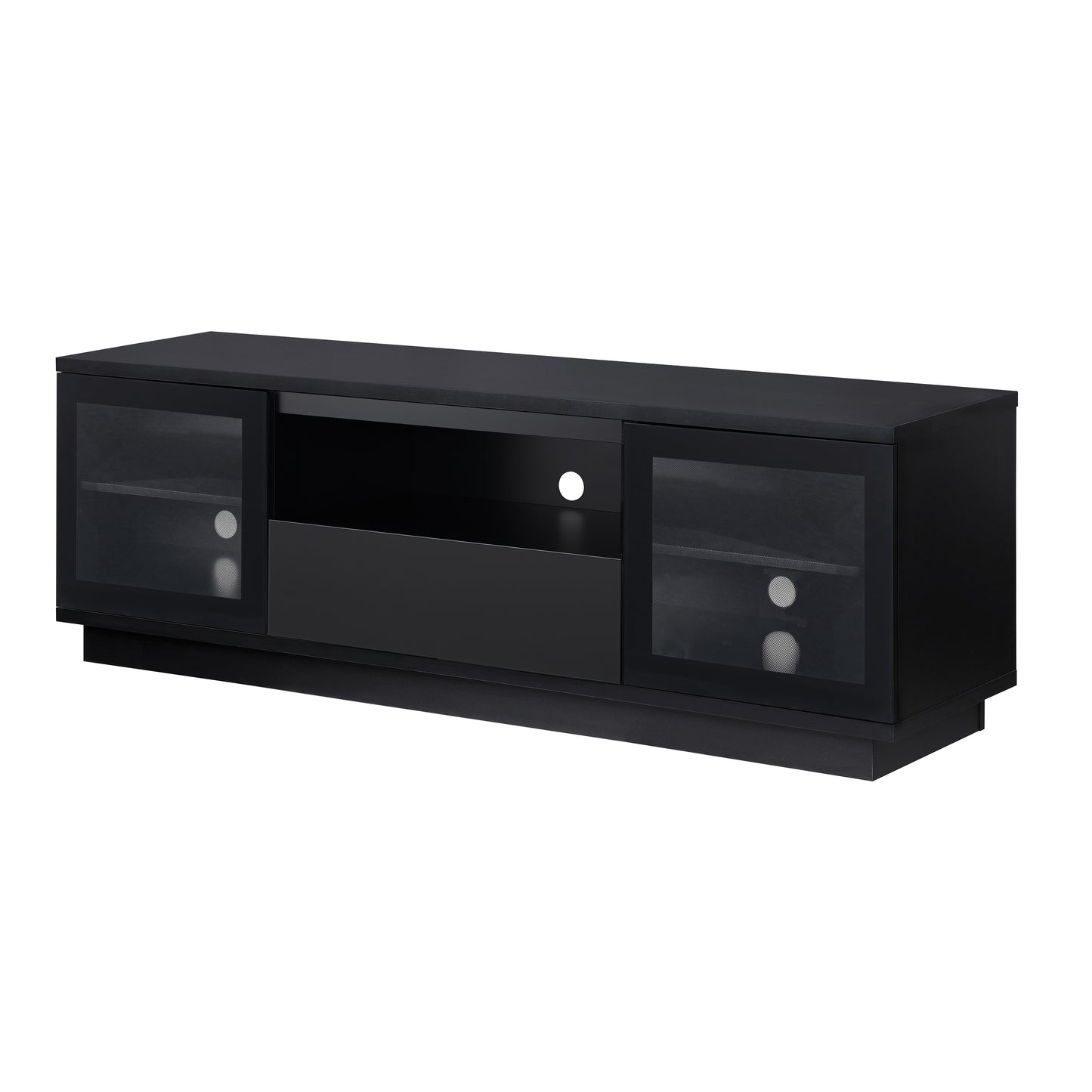 Criterion Zaire TV Cabinet, Entertainment Unit 1800mm Semi-Assembled Black