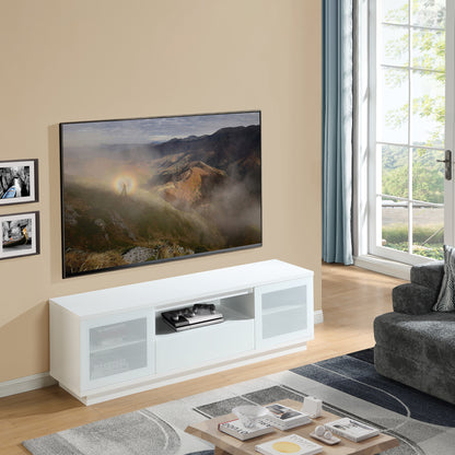 Criterion Zaire TV Cabinet, Entertainment Unit 1800mm Semi-Assembled White