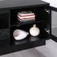 Criterion Zaire TV Cabinet, Entertainment Unit 2200mm Semi-Assembled Black