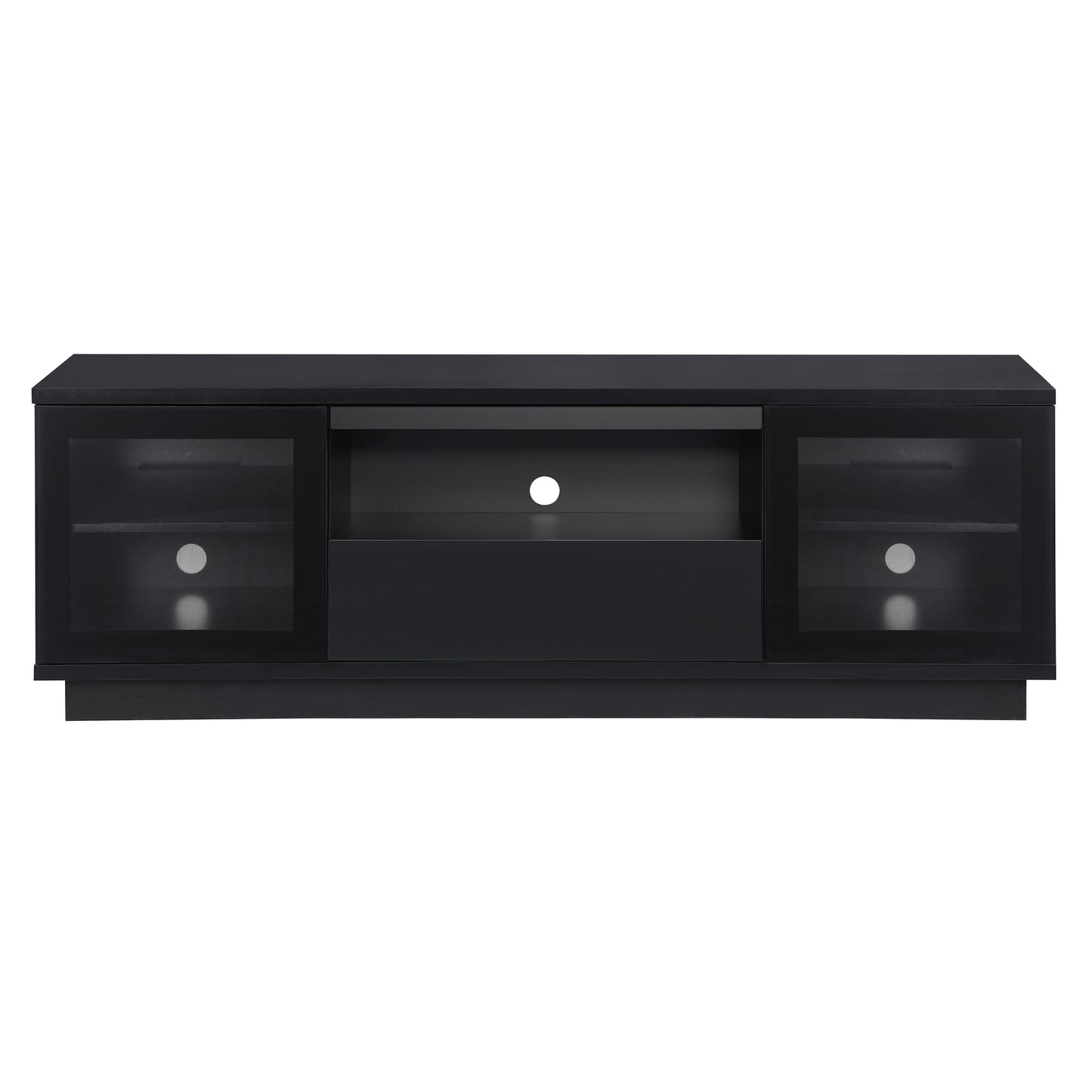 Criterion Zaire TV Cabinet, Entertainment Unit 1800mm Semi-Assembled Black